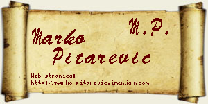Marko Pitarević vizit kartica